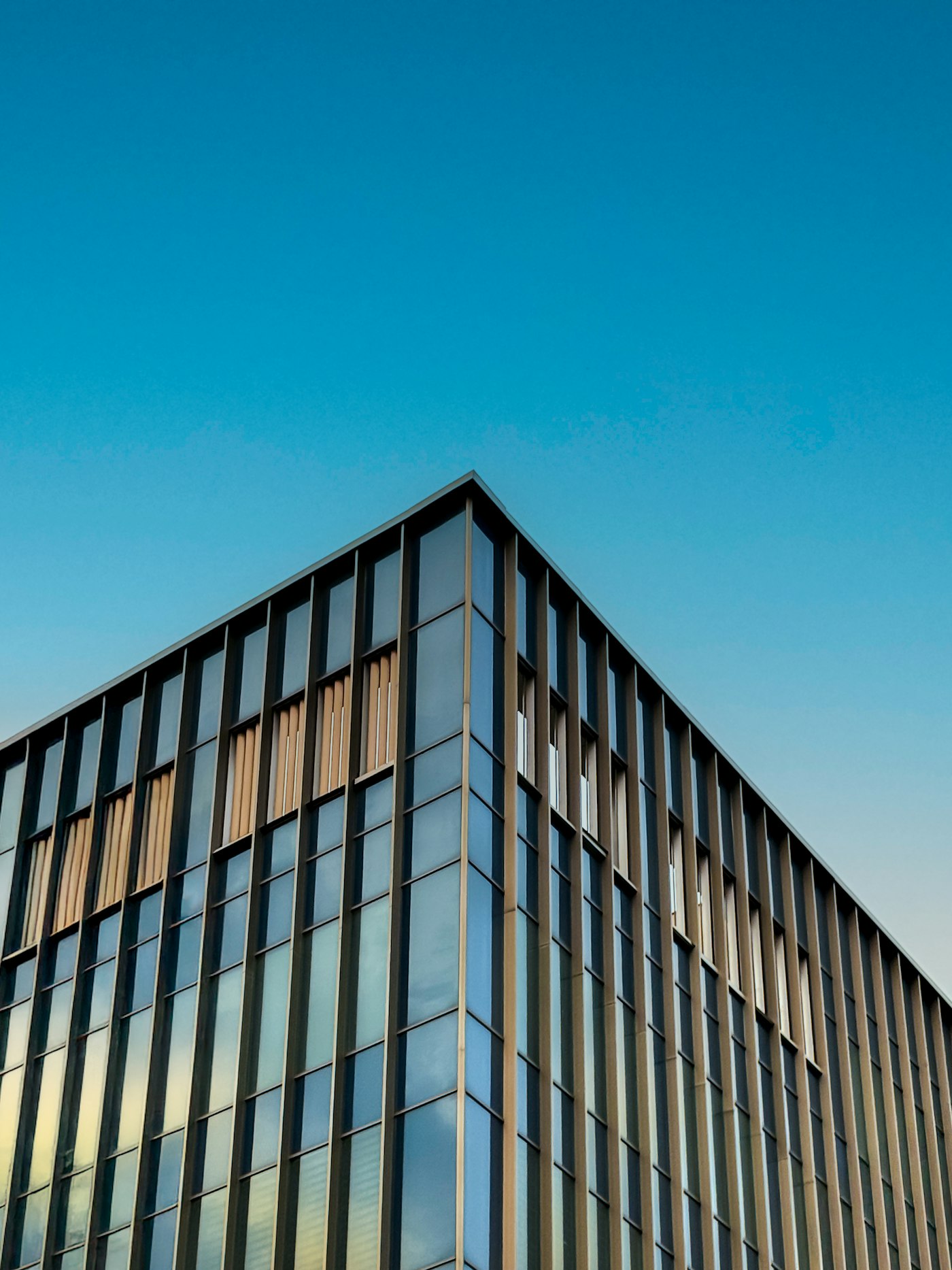 Glazed commercial building with a modern facade